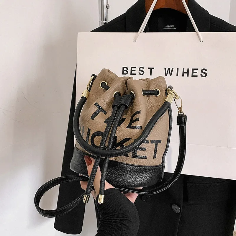 Drawstring Bucket Bag