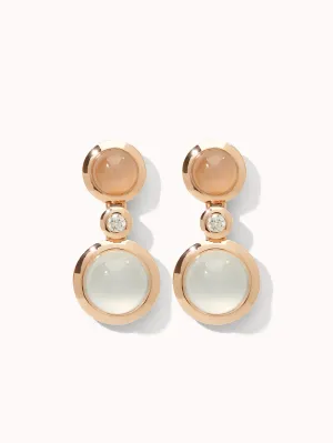 Earrings BOUTON 2 Cabochons 'Camel' / Classic