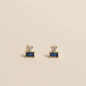 Earrings | Sapphire Double Stud Stack | JaxKelly
