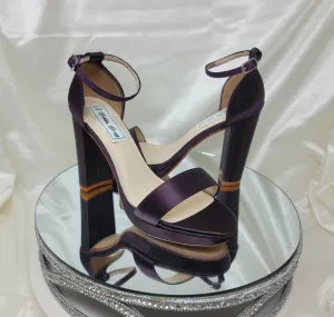 Eggplant Purple Wedding Shoes with Platform- Eggplant Purple Bridesmaids Shoes