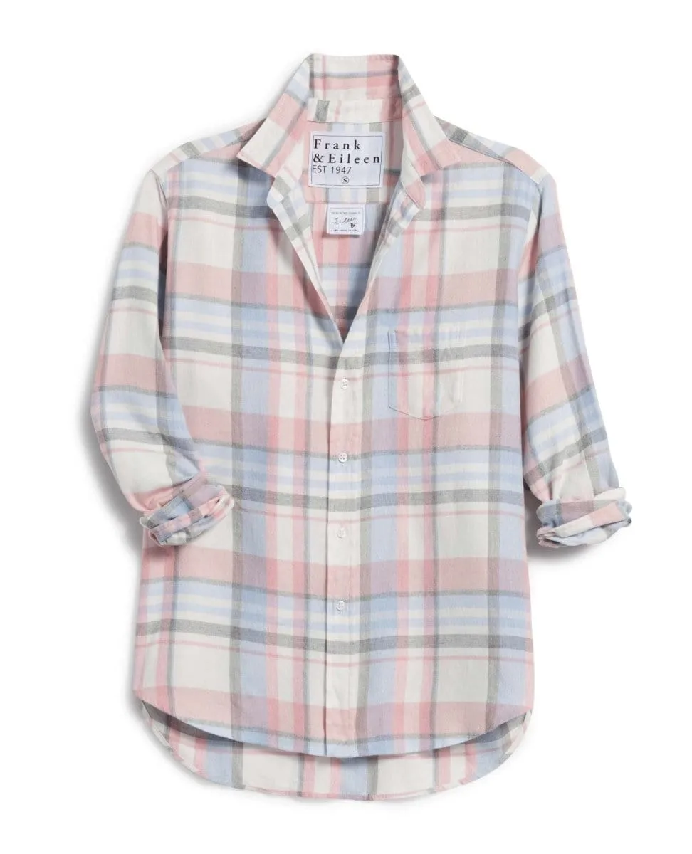 Eileen Pink Blue Plaid Softest Shirt