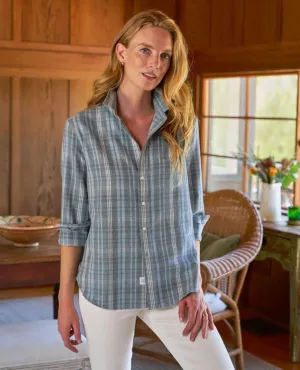 Eileen Relaxed Soft Grey Plaid Flannel