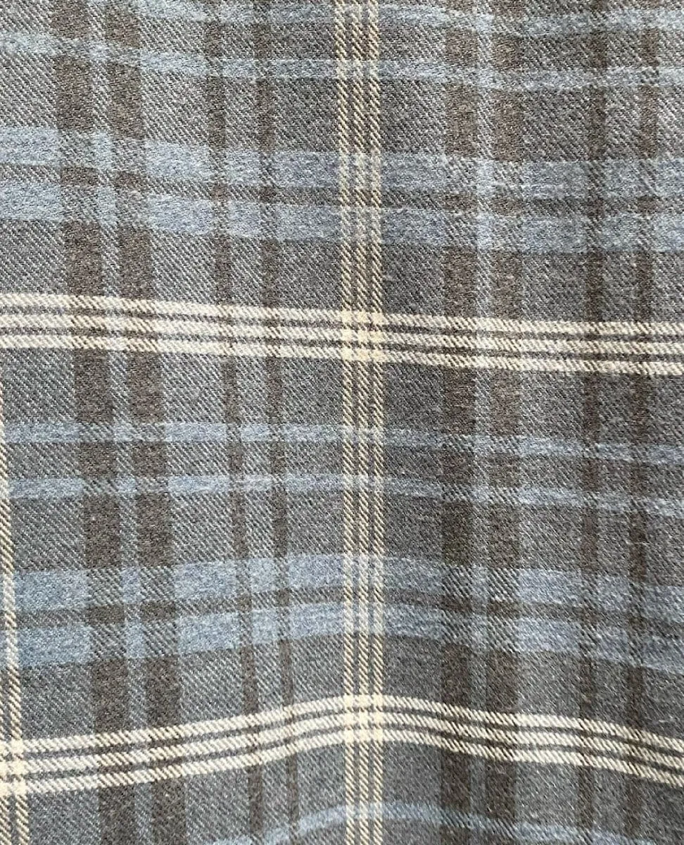 Eileen Relaxed Soft Grey Plaid Flannel
