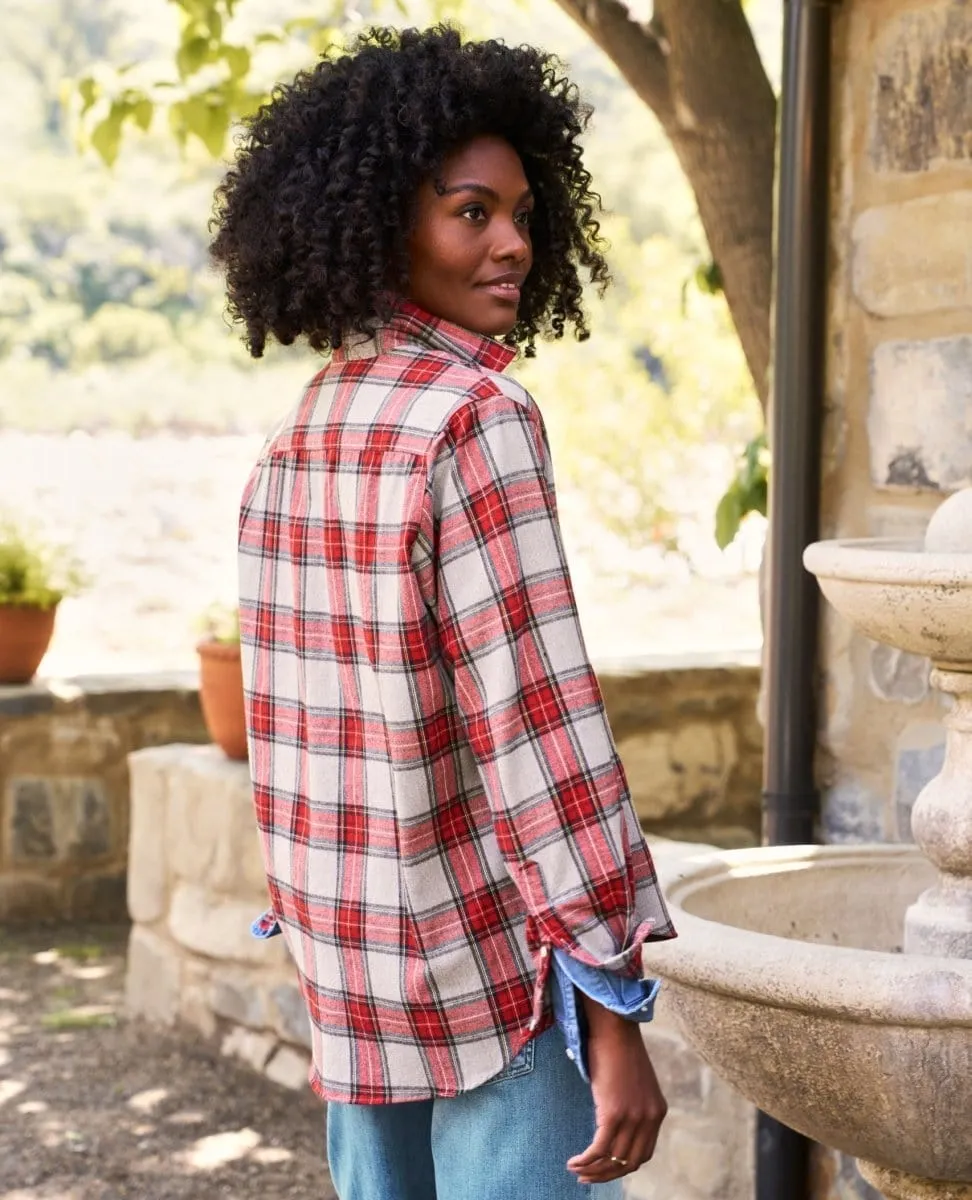 Eileen Relaxed Washed Red Plaid Flannel