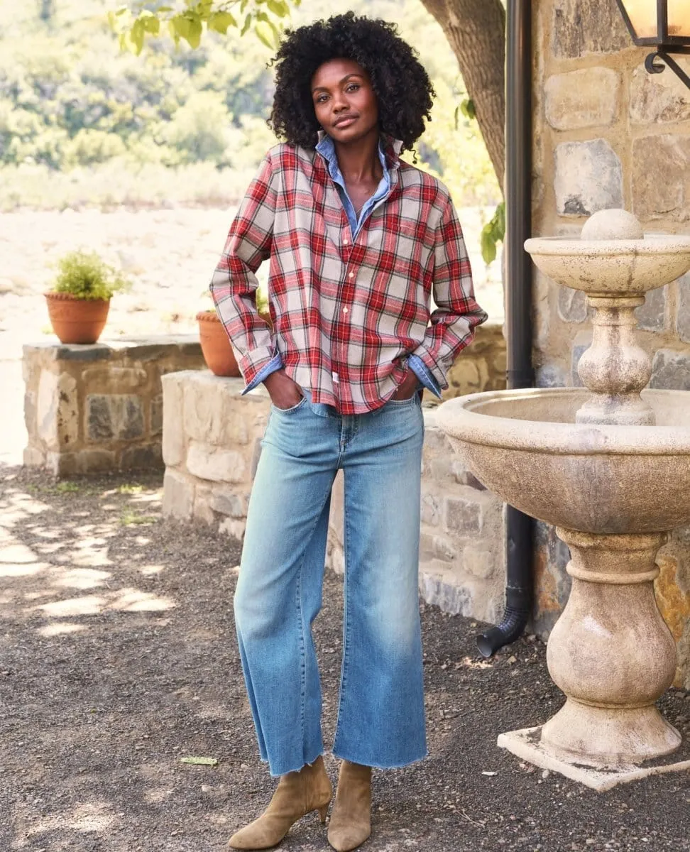 Eileen Relaxed Washed Red Plaid Flannel