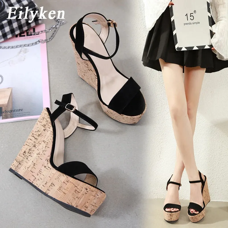 Eilyken Open Toe Platform Wedges