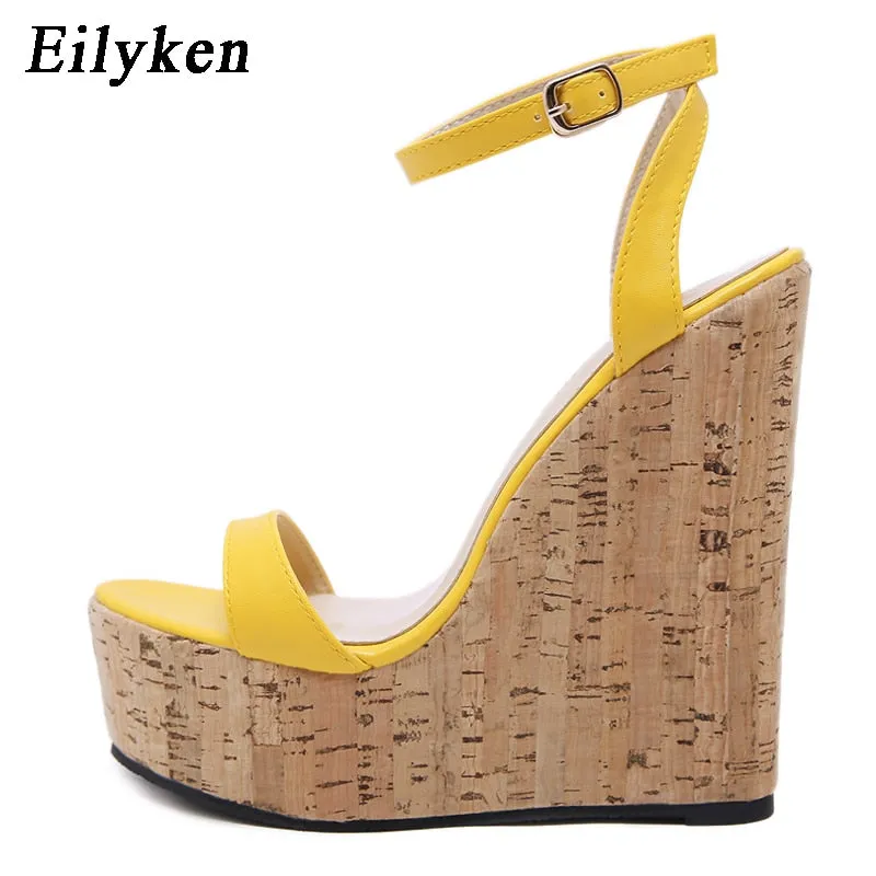 Eilyken Open Toe Platform Wedges