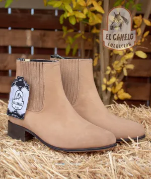 EL CANELO MENS LEATHER NUBUCK CHELSEA BOOTS BOTIN CHARRO ID230