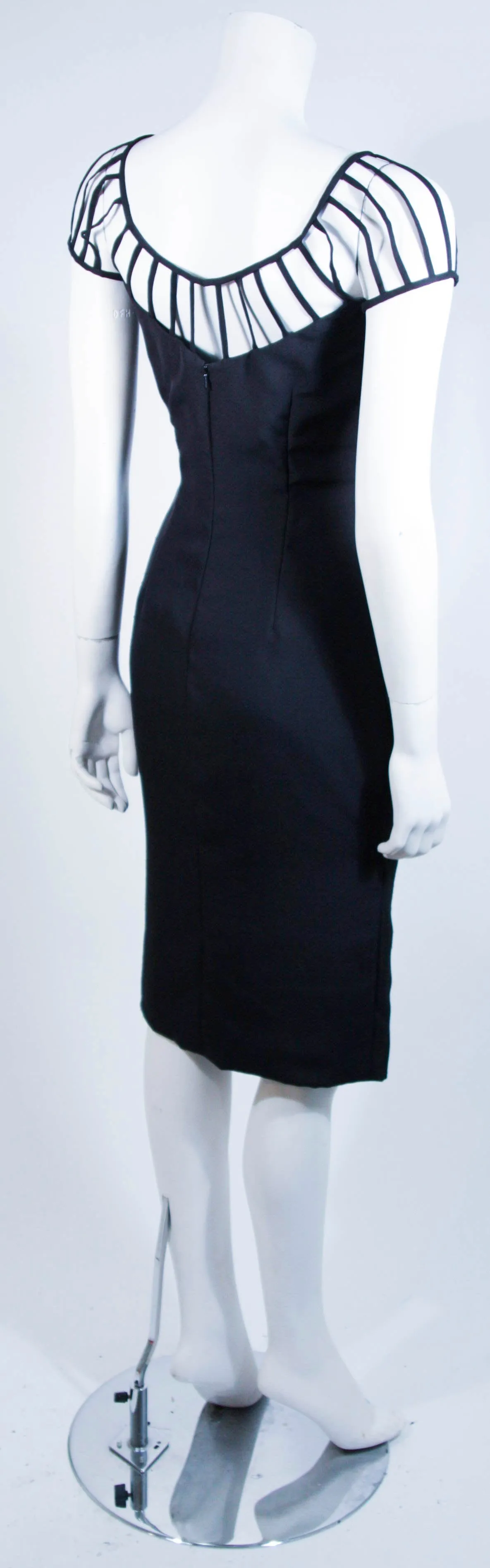 ELIZABETH MASON COUTURE Silk Cage Cocktail Dress