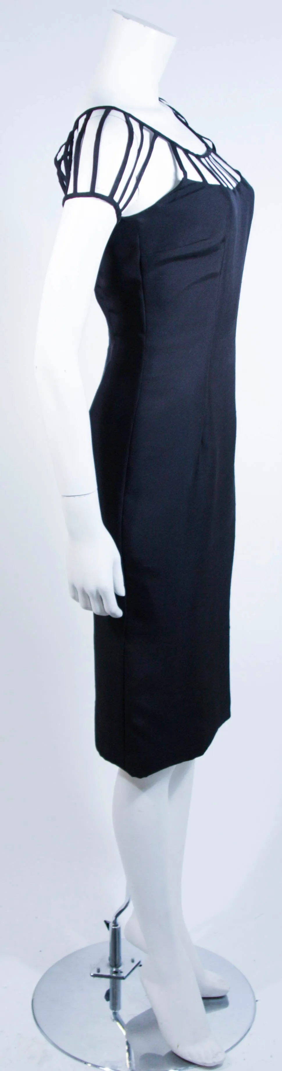 ELIZABETH MASON COUTURE Silk Cage Cocktail Dress