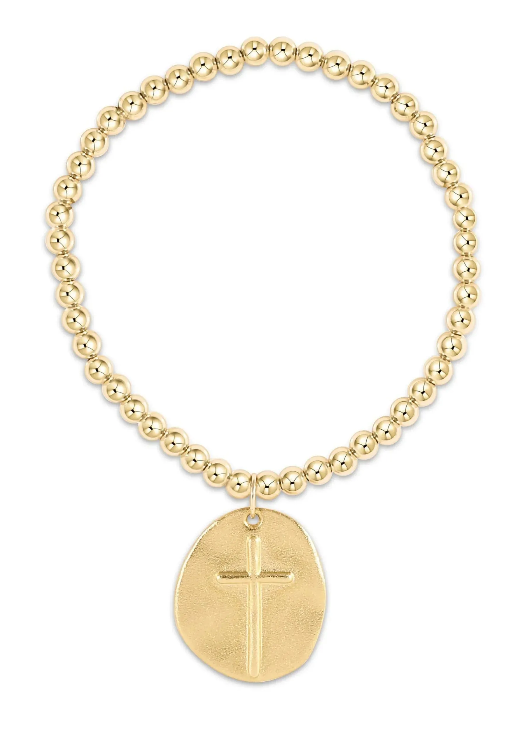 Enewton Extends- Classic Gold 4MM Bead Bracelet- Inspire Gold Charm