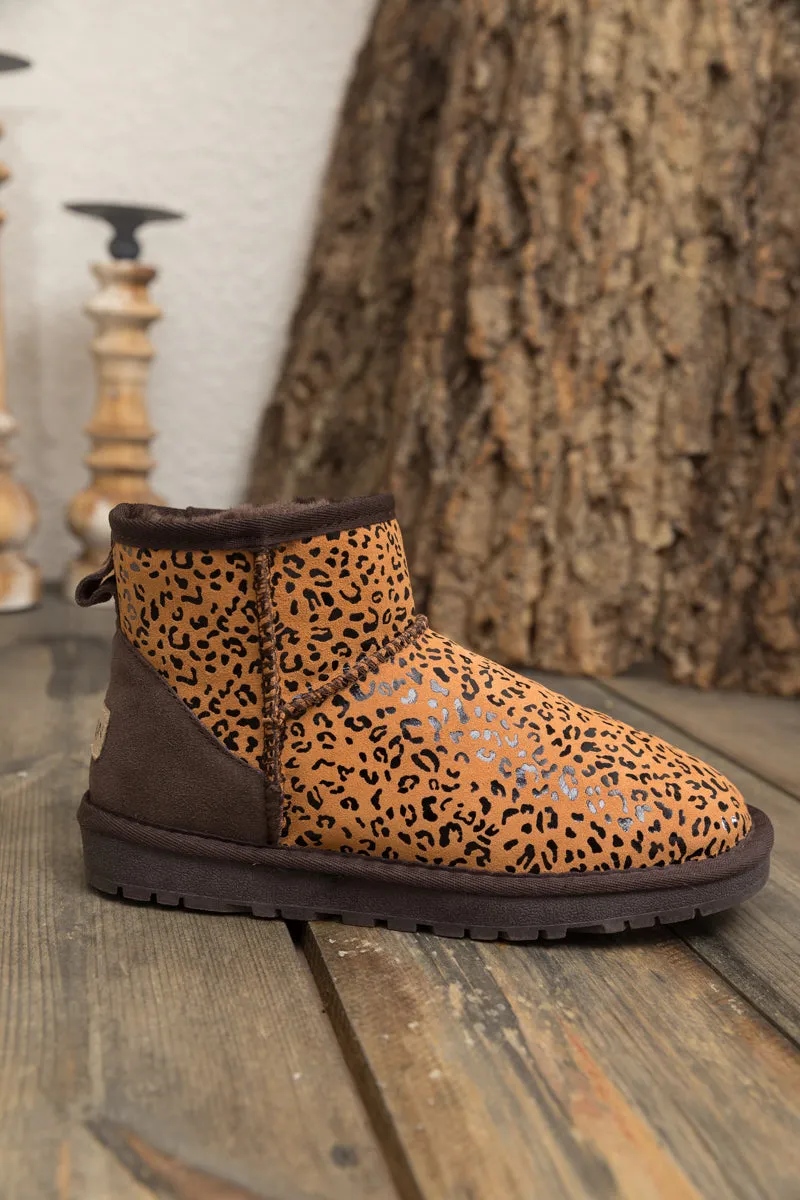 Faux Fur-Lined Leather Suede Low Boots
