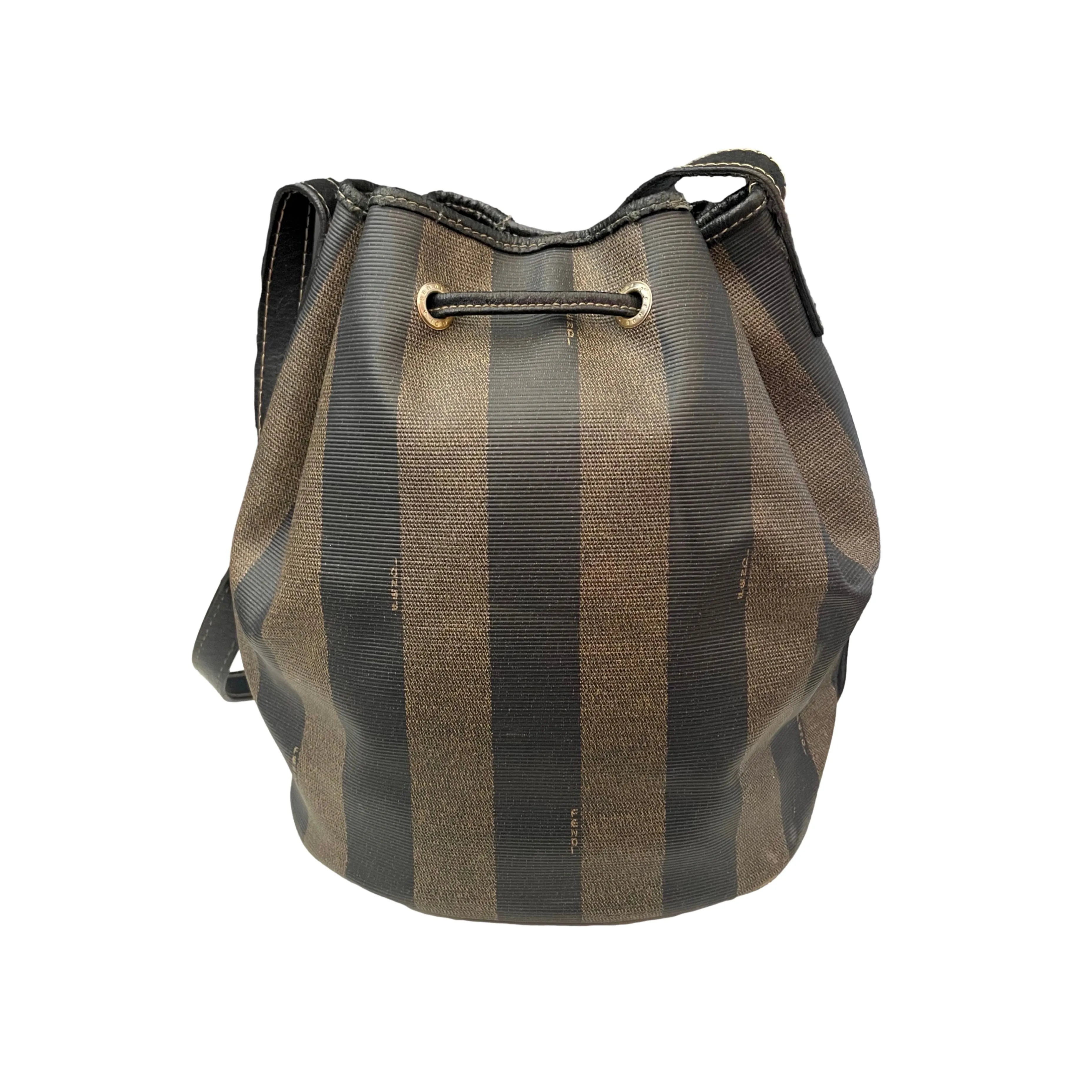 Fendi Stripe Logo Bucket Bag