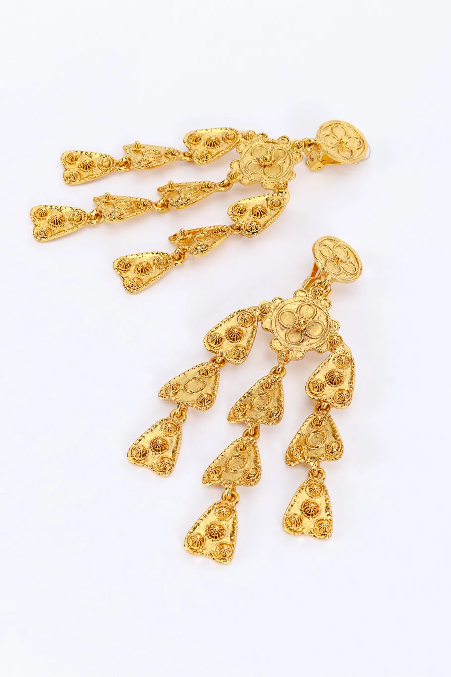 Filigree Bell Chandelier Earrings
