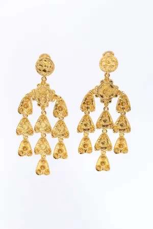 Filigree Bell Chandelier Earrings