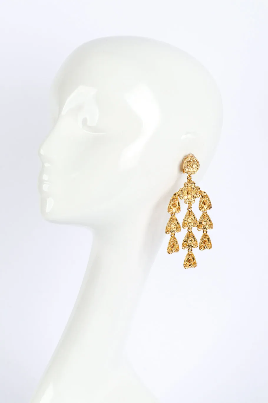 Filigree Bell Chandelier Earrings