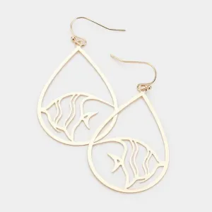 Fish Gold Tone Dangle Earrings