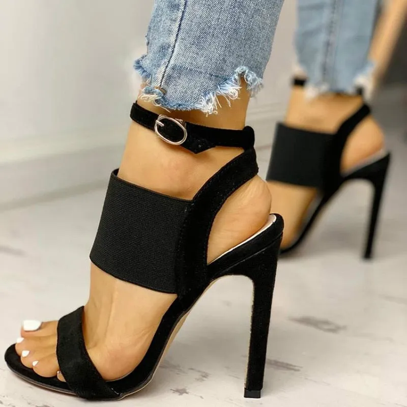 Fish Mouth High-Heeled Sandals