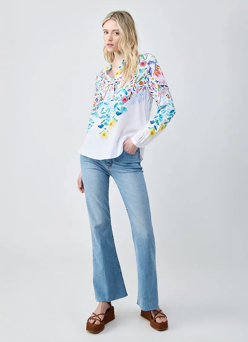 Floral Silk Print Blouse