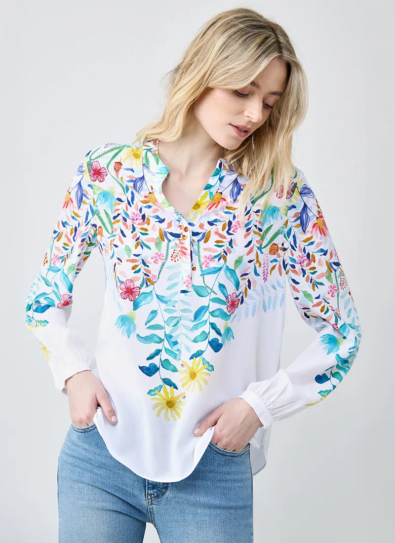 Floral Silk Print Blouse