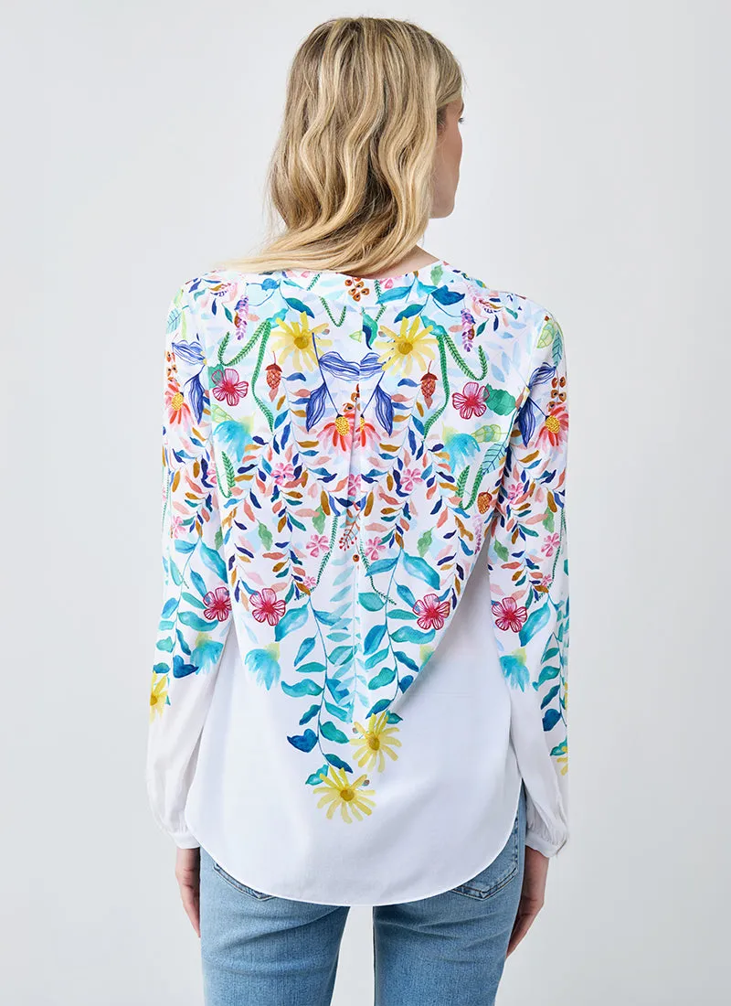 Floral Silk Print Blouse