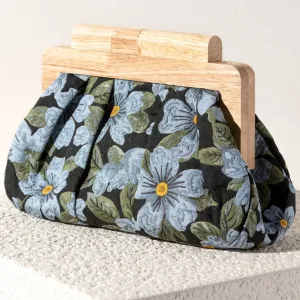 Floral Wood Clutch