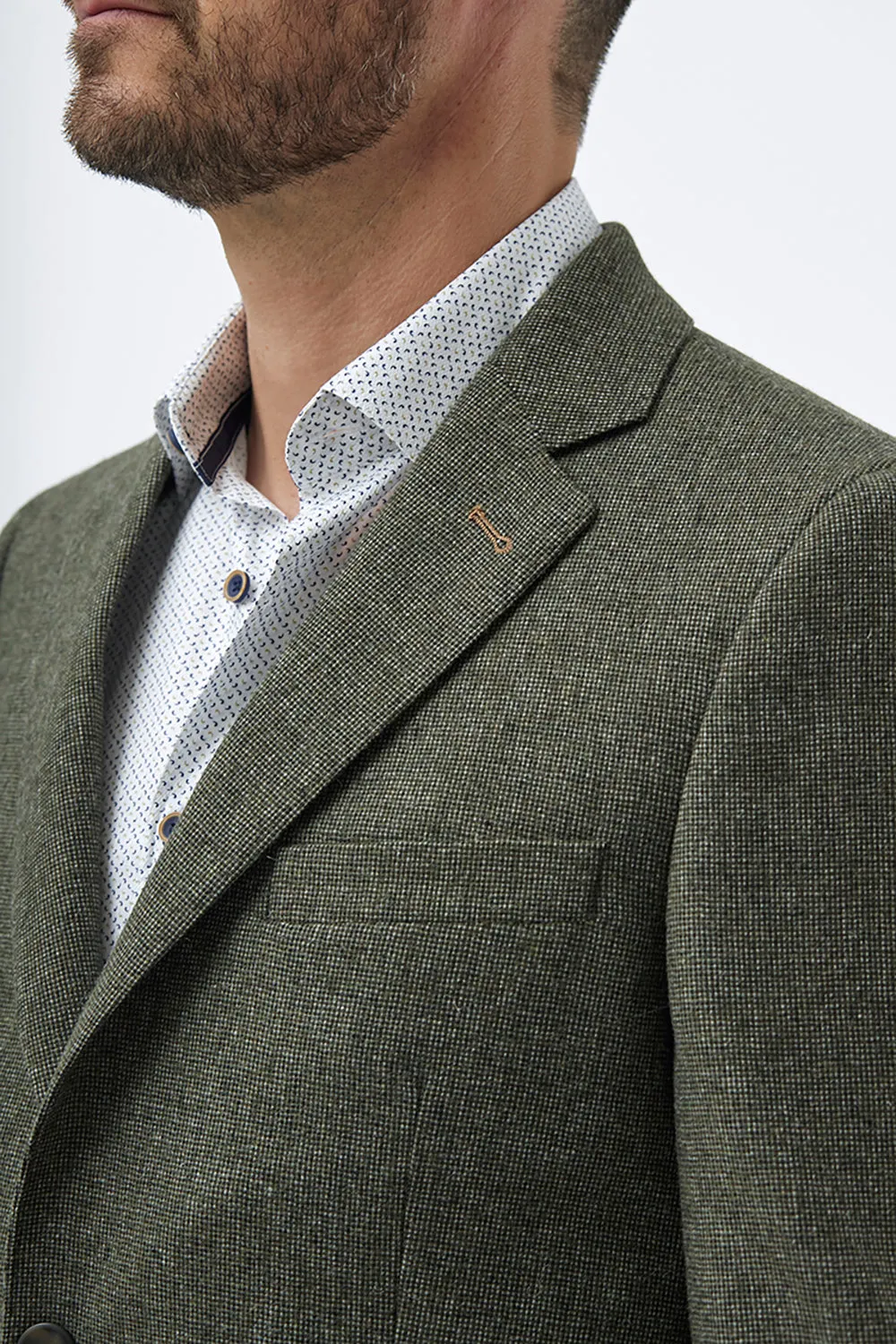 FLORENTINO WOOL BLEND TEXTURED BLAZER 320301