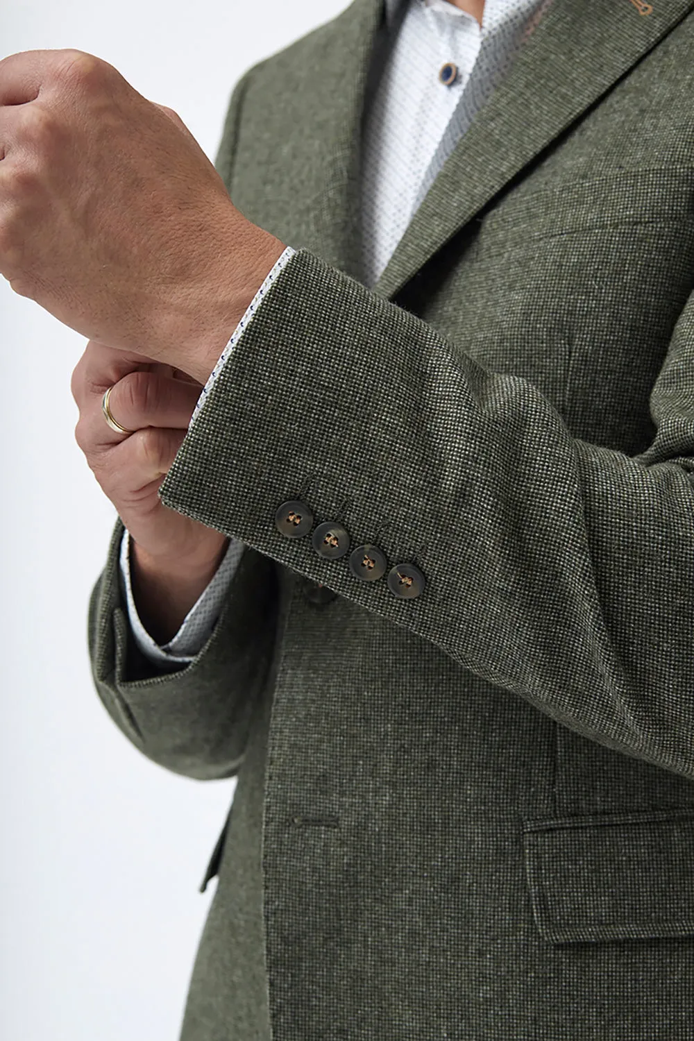 FLORENTINO WOOL BLEND TEXTURED BLAZER 320301