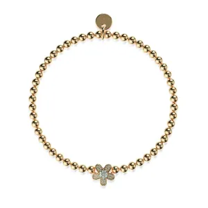 Flower Power | 18k Gold | Crystal Charm Bracelet