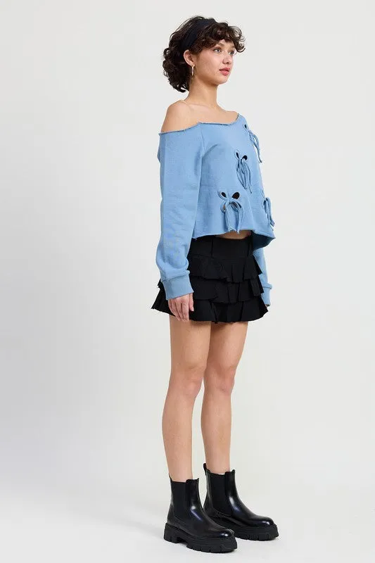 French Terry Bow Sweater