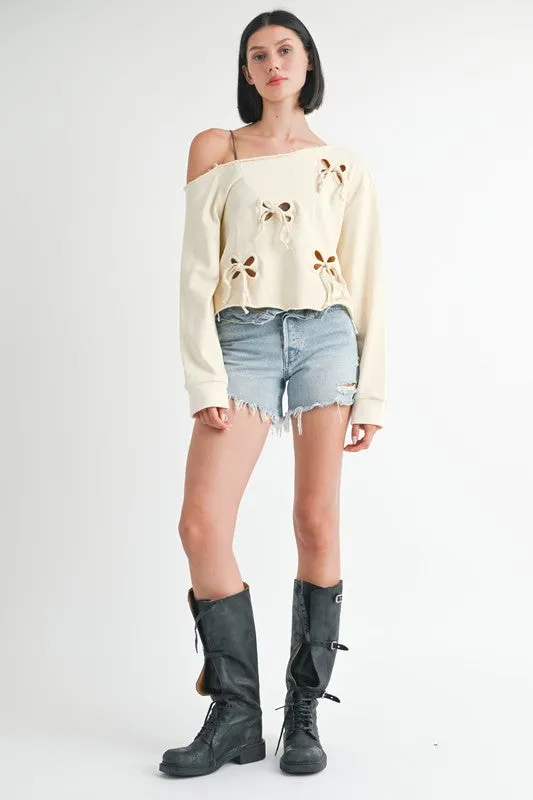 French Terry Bow Sweater