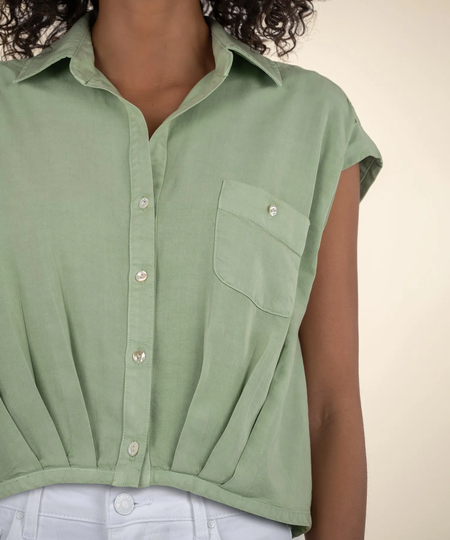 Gaia Pleat Hem Top
