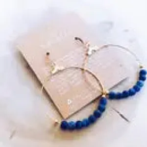 Gemstone Hoop Earrings