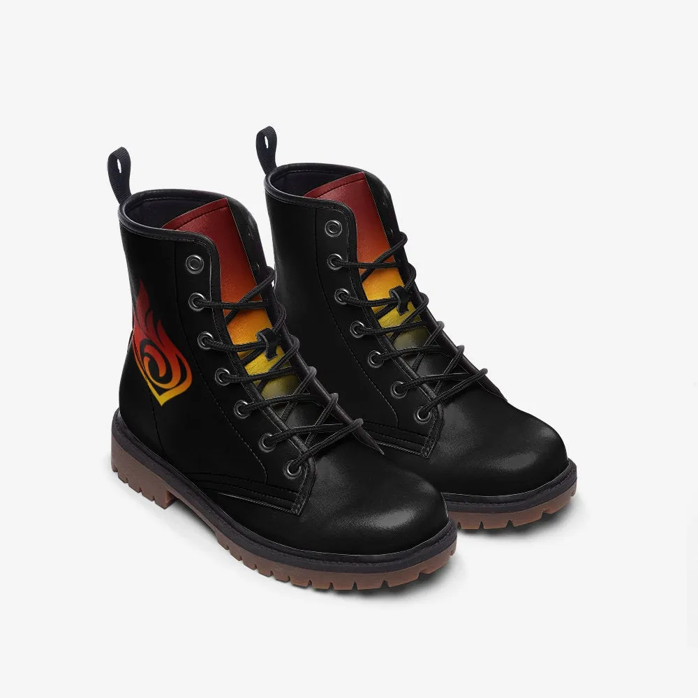 Genshin Impact Pyro Vegan Leather Unisex Boots