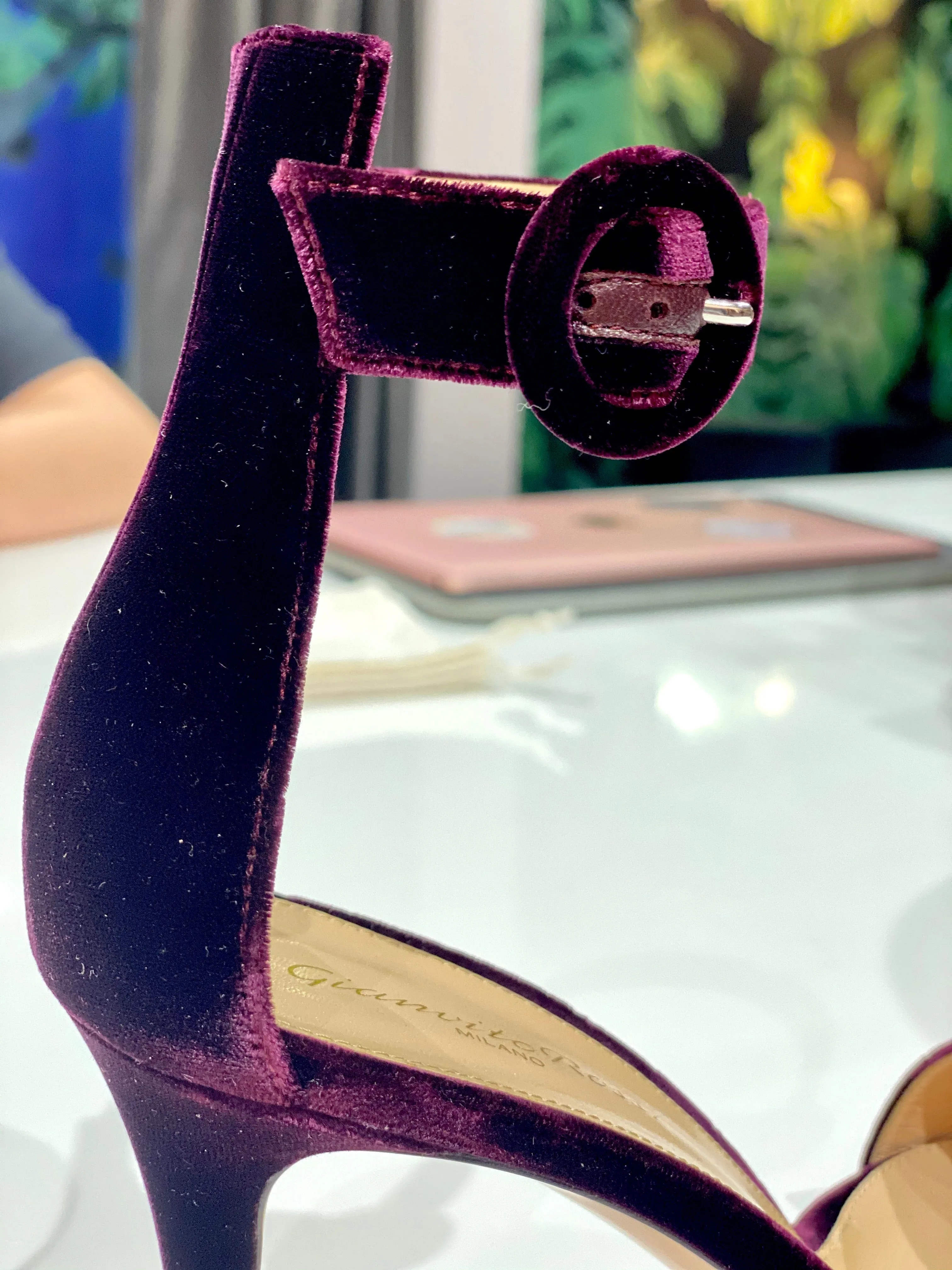 Gianvito Rossi Portofino 85 Velluto Royale