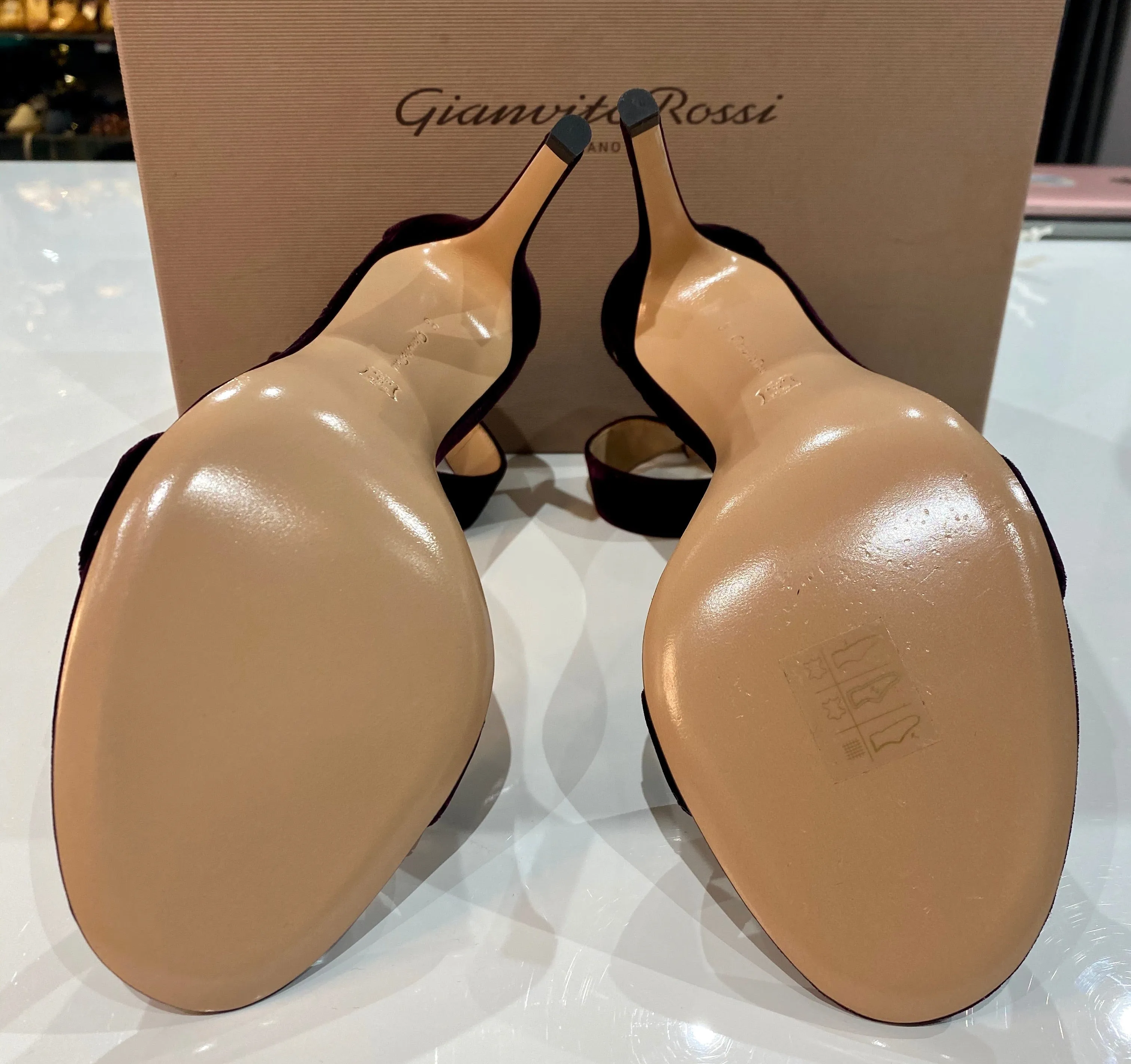 Gianvito Rossi Portofino 85 Velluto Royale