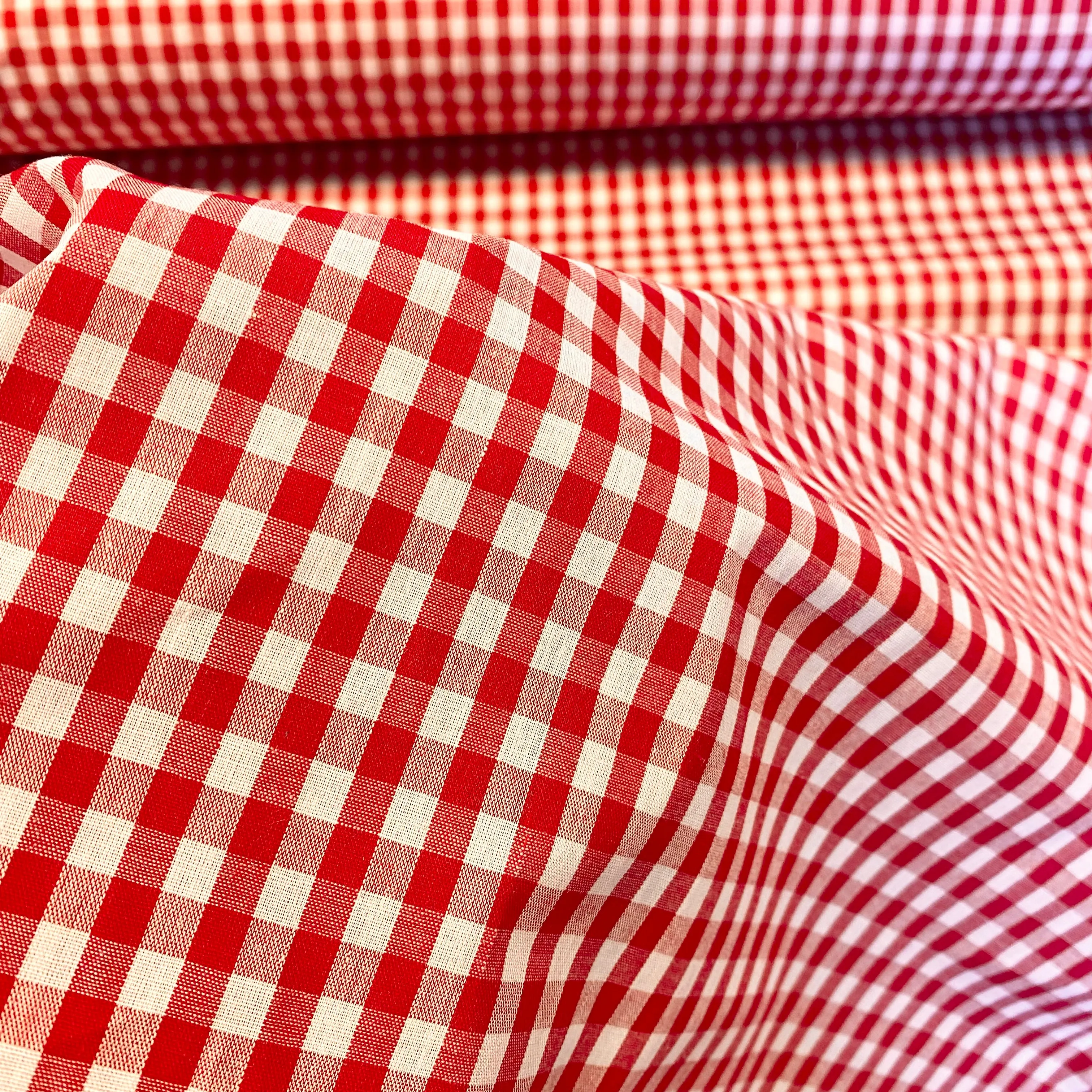 Gingham - 1/4''Red