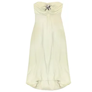 Giorgio Armani Mint Green Embellished Strapless Cocktail Dress