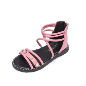 Girls Sandals New Kids Rome Roman Sandals Sweet Princess With Pearls