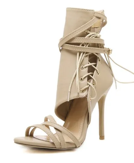 Gladiator High-heeled Roman Strap Sandals