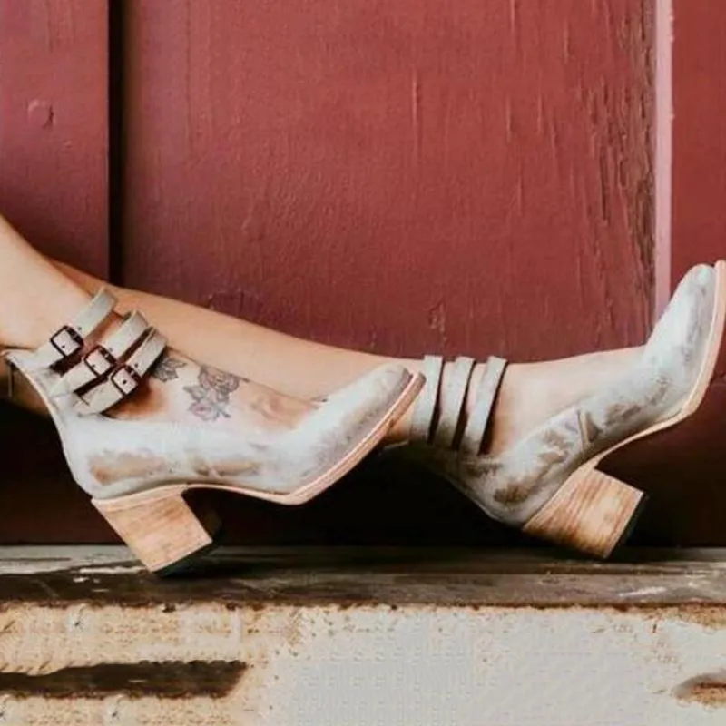 Gladiator Leather Chunky Sandals