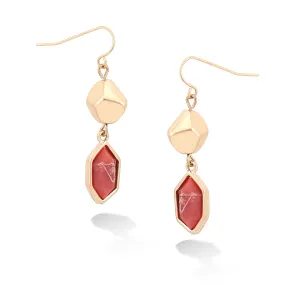 GOLD CORAL EARRINGS #FW1203522 (SD14)