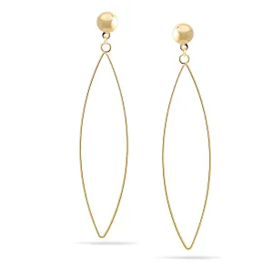 GOLD MARQUISE POST EARRINGS #SWKK-11236GLD (RE13/BH16)
