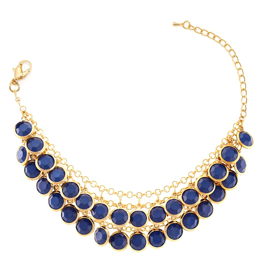 GOLD NAVY BRACELETS #SWAA-110112209 GLD NAV (SC18)