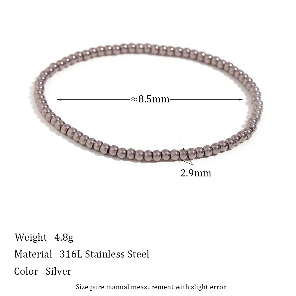 Gold-Plated Elastic Bead Bracelets for Women