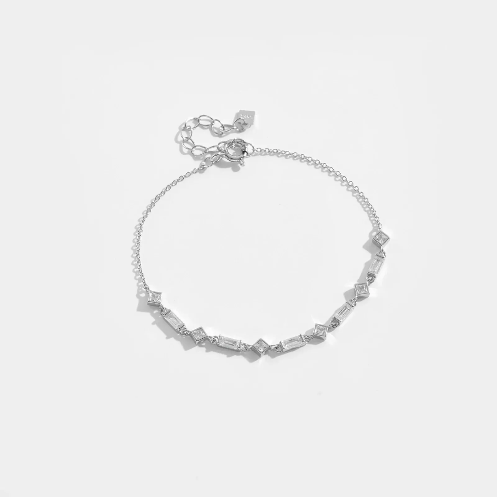 Gold Zircon Charm Chain Bracelet - JANET