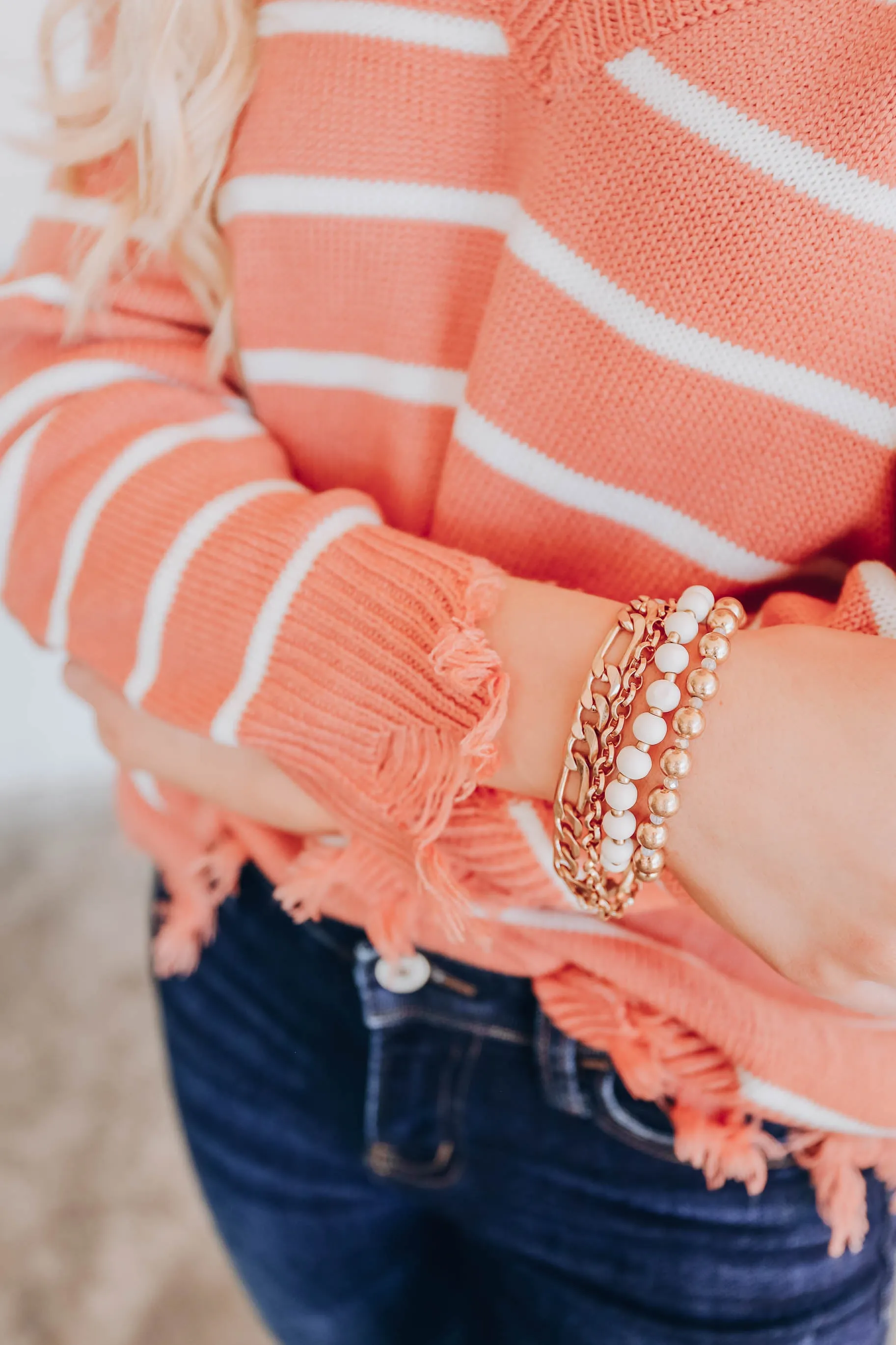 Golden Hills Bracelet Set - White