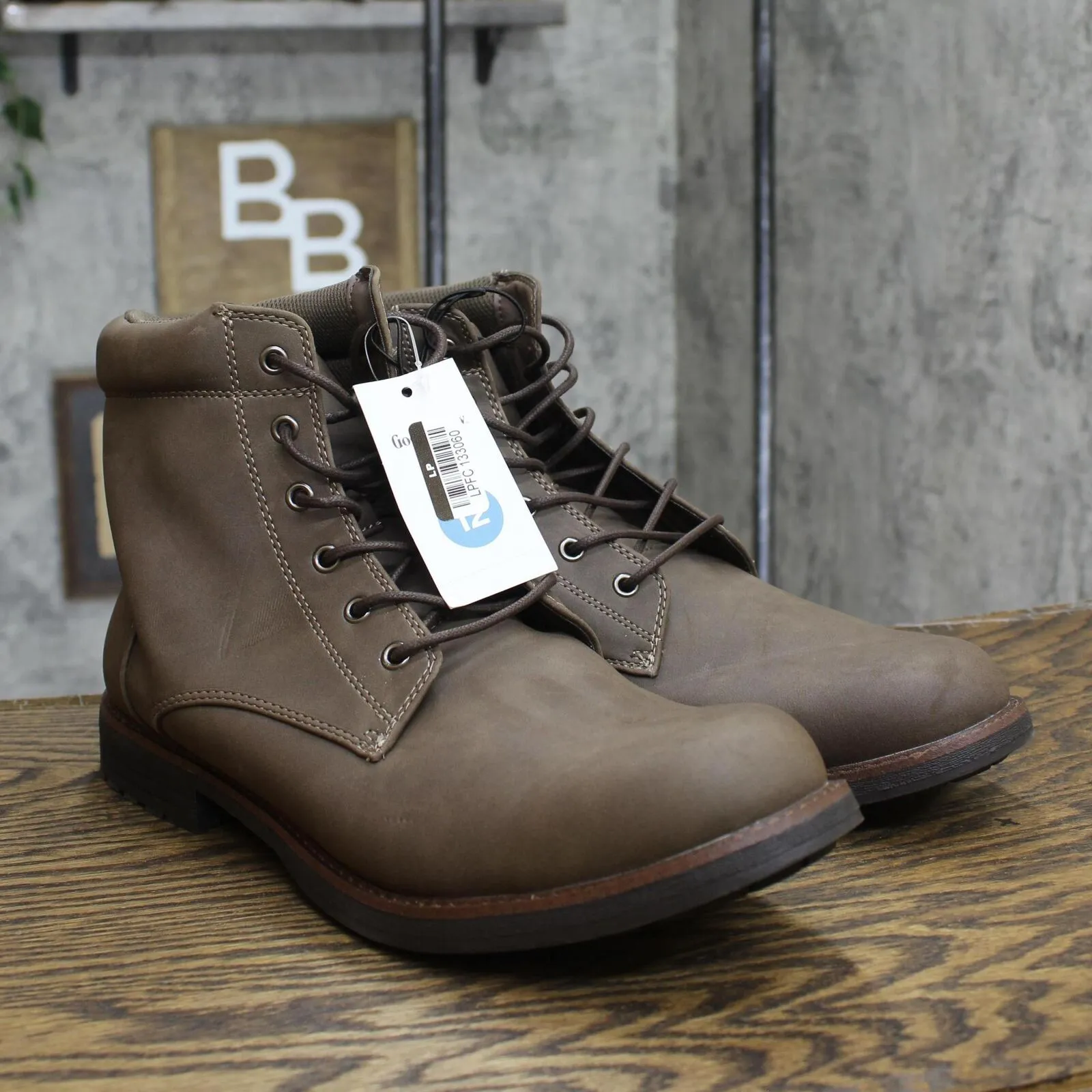 Goodfellow & Co Men's Jeffrey Combat Boots 88097729 Brown 12