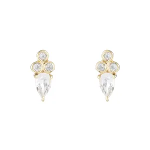 Greece Pear Gemstone Studs