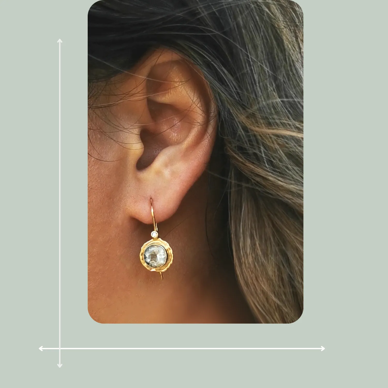 Green Amethyst Earrings